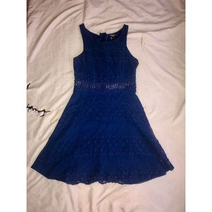 Navy blue dress w/ mid section cut out detailing